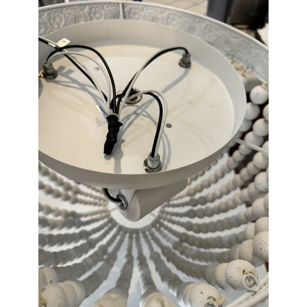 Bead Design Entryway Chandelier With Lights (3 Sockets)